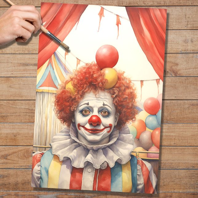 Mousseline Cirque Clown 4 papier découpage (Créateur téléchargé)