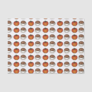 Mousseline Citrouille Spice Café Latte Tissu Papier Cadeau