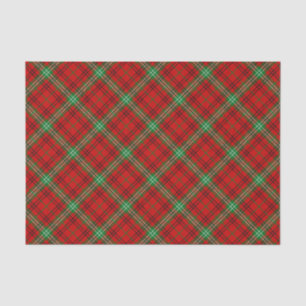 Mousseline Clan Morrison Tartan Rouge Tissu Papier