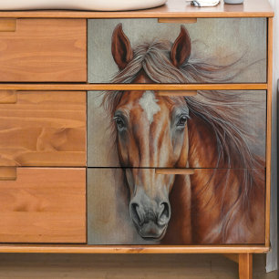 Mousseline Closeup de cheval sauvage Brown Découpage Papier d