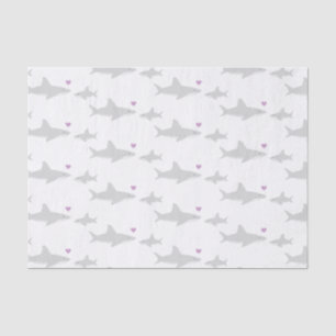 Mousseline Coeur mignon pourpre de requin Papier de tissus