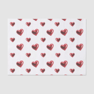 Mousseline Coeurs papier de tissus