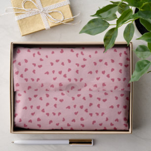 Mousseline Coeurs rouges mignonnes aux griffes sur papier Tis
