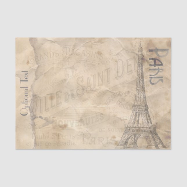 Mousseline Collage de papier de Decoupage Paris (Recto)
