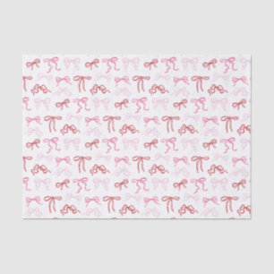 Mousseline Coquette rose et rouge arc papier motif tissu