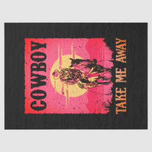 Mousseline Cowboy dans l'amour Tissu/Déchoupage papier