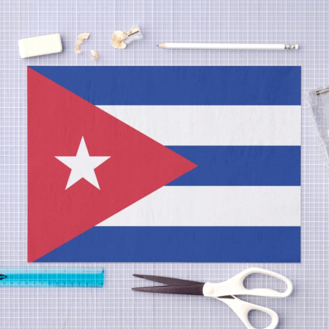 Mousseline Cuba & Cuba Drapeau papier / décoration mode (Artisanat)