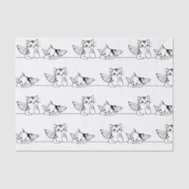 Mousseline CUISINES RÉFLÉCHISSANTES AVEC AILES Papier Tissu