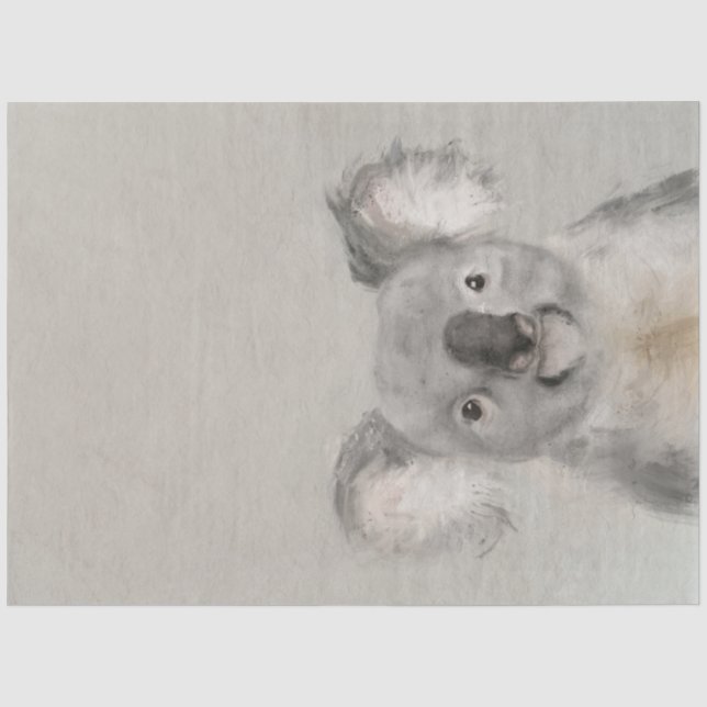 Mousseline Cute Australian Koala Decoupage papier de papier t (Recto)