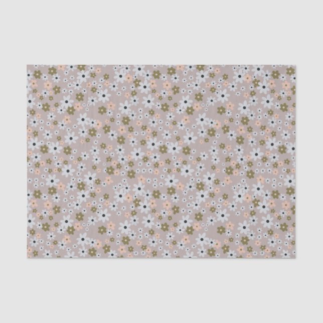 Mousseline Danses Papier Tissu Rose (Recto)