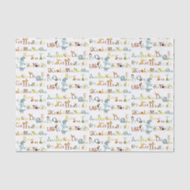 Mousseline Découpage papier de tissus - Alphabet coloré