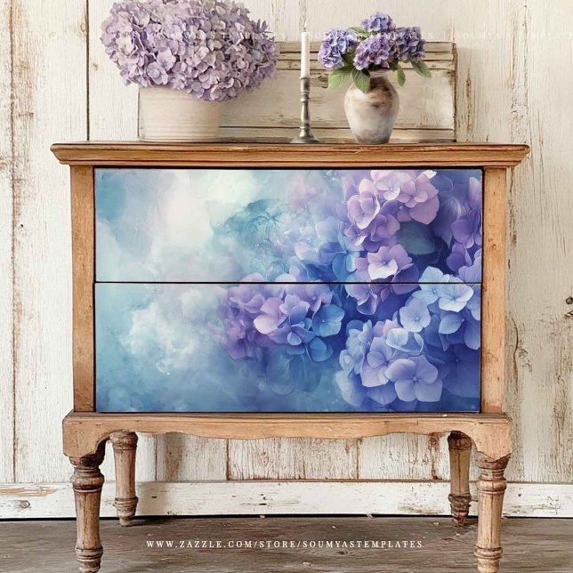 Mousseline Découpage papier Hydrangea (Créateur téléchargé)