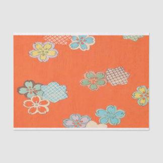 Mousseline Design de fleurs anciennes - Papier Tissu pour l'a