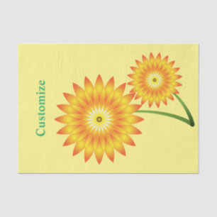 Mousseline Deux tournesols Thunder Cove papier de tissus