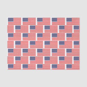 Mousseline Drapeau américain patriotique giftwrap papier tiss