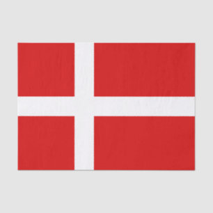 Mousseline Drapeau danois du Danemark enveloppant papier de t