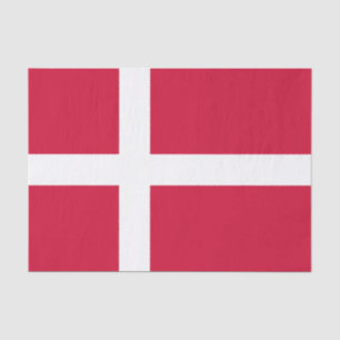 Mousseline Drapeau du Danemark Papier Tissu