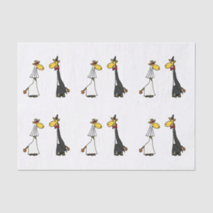 Mousseline Drôle Giraffe Mariage papier de tissus