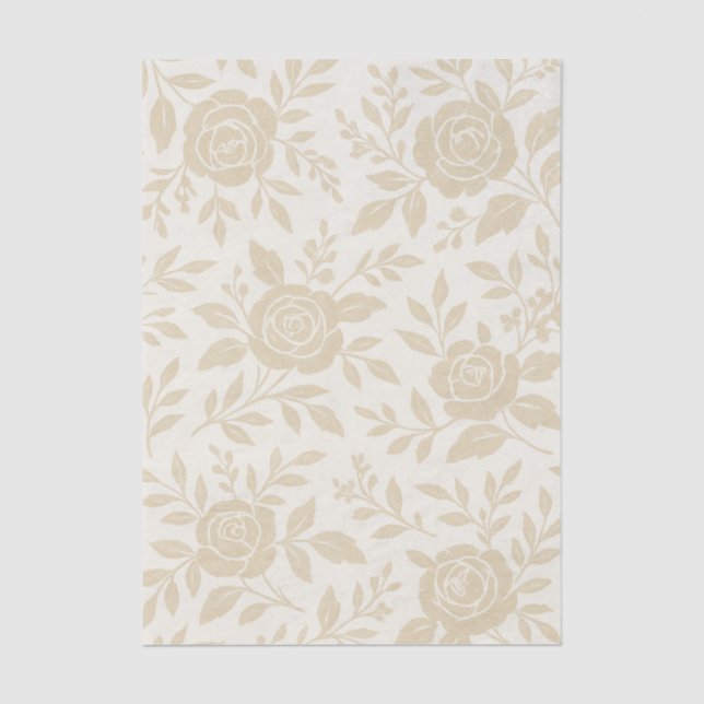 Mousseline Élégant papier de découpage Rose beige (Recto)