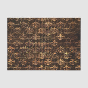 Mousseline Élégant papier de tissu gothique victorien Brown D