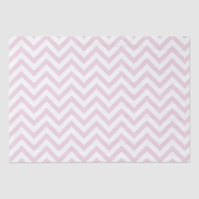 Mousseline Élégant papier de tissus Chevron rose clair (Recto)