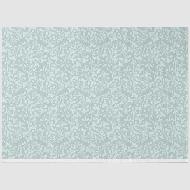 Mousseline Élégant papier Tissu Turquoise (Recto)