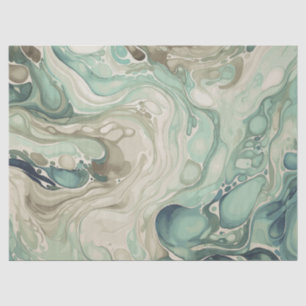 Mousseline Enky Wave 1 café Aqua papier de tissus