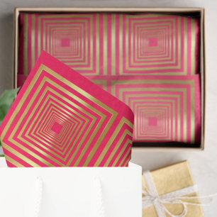 Mousseline Enveloppement cadeau en or rose chaud Papier Tissu