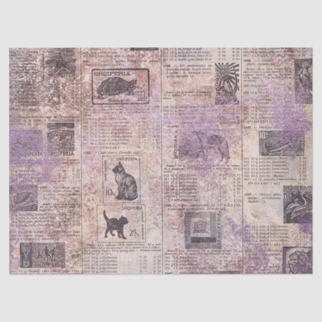 Mousseline Ephemera Lavendar Papier Series Design 15 (Recto)