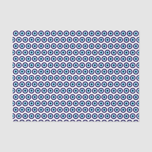 Mousseline Evil Eye Blue Mati motif cadeau papier papier papi (Recto)