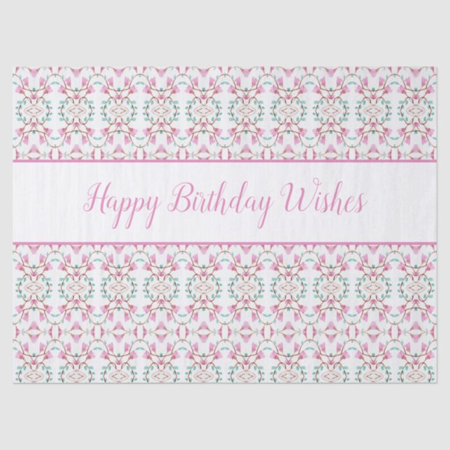 Mousseline Fancy Happy Anniversaire Tissu Papier (Recto)