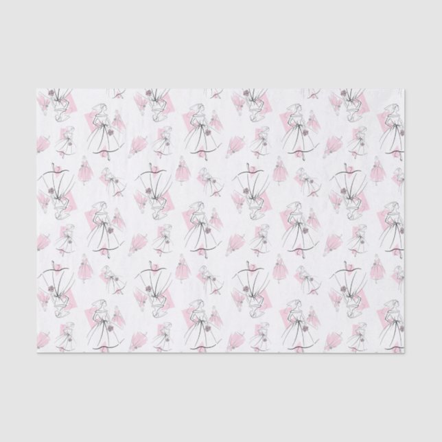 Mousseline Fashion Bride Pink Group papier multitissu (Recto)