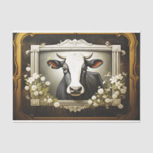Mousseline Fenêtre Russe Pays Vache Découpage Papier Tissu
