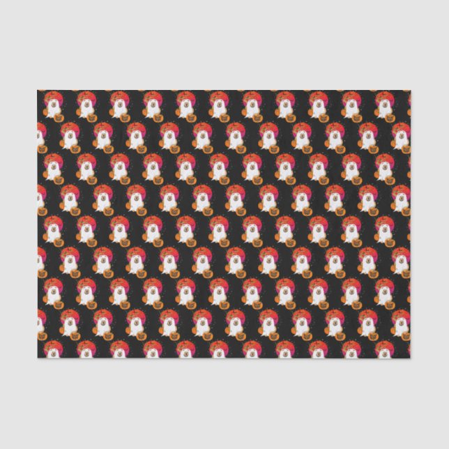 Mousseline Feuilles papier BOO-DOG éffrayantes (Recto)