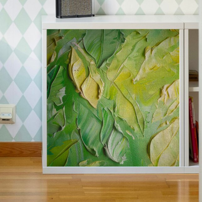 Mousseline Feuilles verts de chaux Textes Decoupage papier de (Créateur téléchargé)