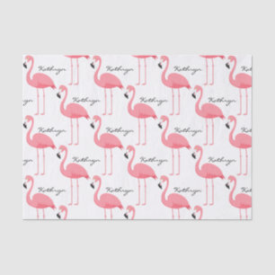 Mousseline Flamants roses personnalisés Feuilles de papier en