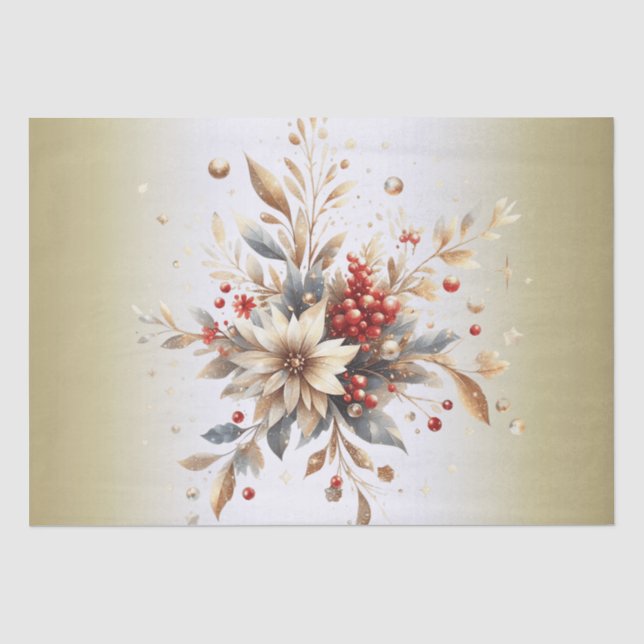 Mousseline Fleurs de vacances modernes papier de tissus (Recto)