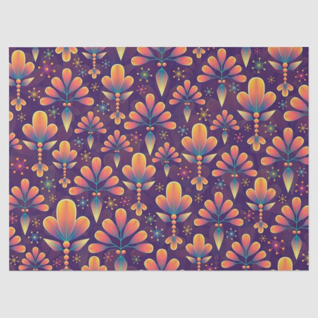 Mousseline fleurs en papier tissu en fleur (Recto)