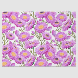 Mousseline Fleurs florales de marguerites de papier violet
