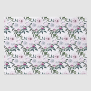 Mousseline Fleurs printanières romantiques en papier tissue a
