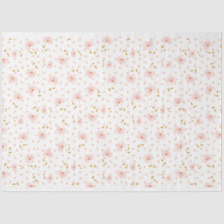 Mousseline Fleurs roses douces Papier Tissu Pétales