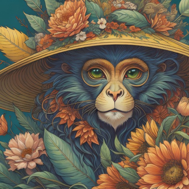 Mousseline Flower Hat Monkey chimp v7 Tissue paper Seidenpapier (Von Creator hochgeladen)