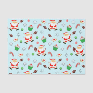 Mousseline Football Noël Fête Tissu Papier
