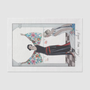 Mousseline George Barbier, Papier Tissu Art Déco