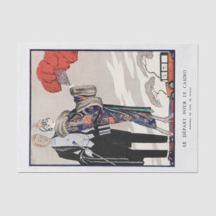 Mousseline George Barbier, Papier Tissu Art Déco
