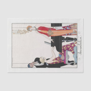 Mousseline George Barbier, Papier Tissu Art Déco