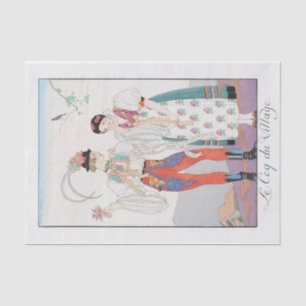 Mousseline George Barbier, Papier Tissu Art Déco