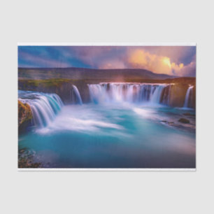 Mousseline Goðafoss Cascade Islande Tissus Papier papier