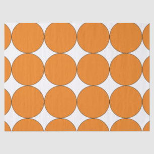 MOUSSELINE HALLOWEEN ORANGE GRAND CERCLE TISSUE PAPIER