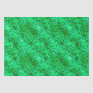 Mousseline Halloween sans couture de papier alu vert et toile